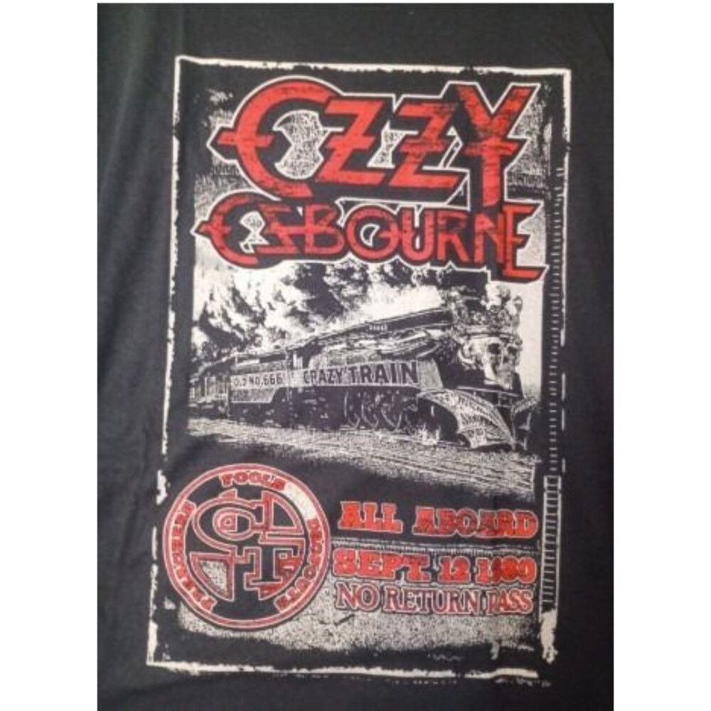Ozzy Osbourne Crazy Train Tee Rare Size XL Band Rock - Picture 2 of 2